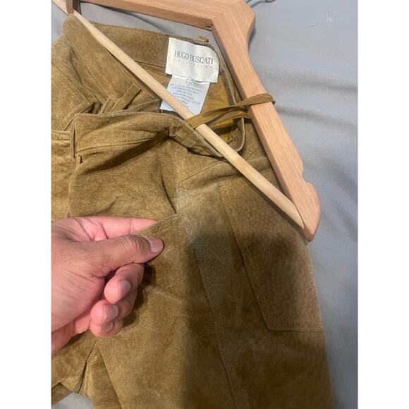 Hugo Buscati - Suede Leather Pants / size 6 / Brown - Picture 5 of 10